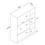 Hanah Home Armario BA105 - 2412 Nogal y Blanco